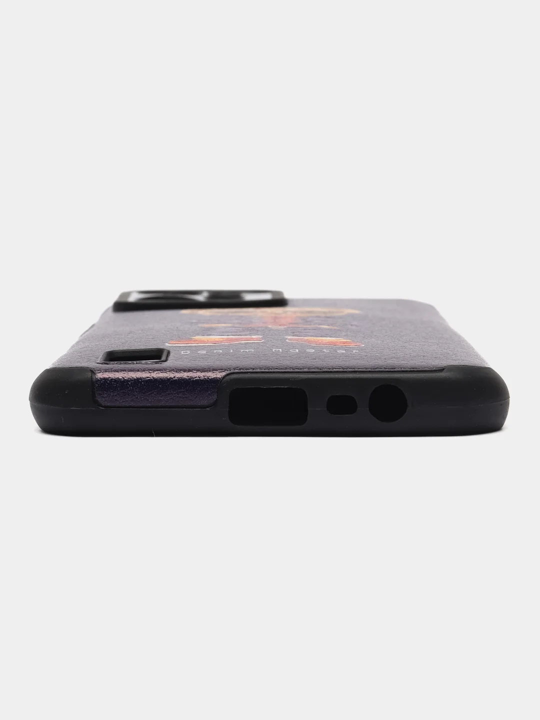 Индиго чехол Realme C31 / Реалми С31, силиконовый, под кожу, с рисунком