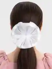 Прозрачный бант на резинке, пышный, белый