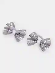 Серый бантики для волос на резинках "Мелодия", 2 шт