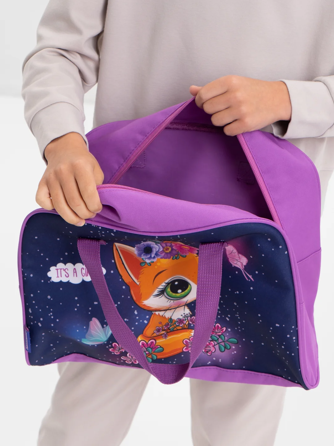 Сумка детская для ребенка для внешкольных занятий Brauberg с ручками, Little fox, 271591