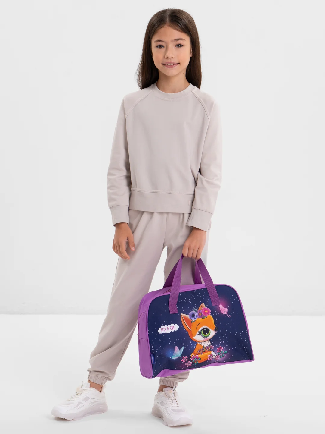 Сумка детская для ребенка для внешкольных занятий Brauberg с ручками, Little fox, 271591