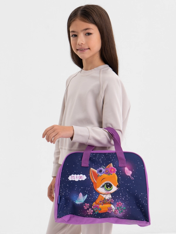 Сумка детская для ребенка для внешкольных занятий Brauberg с ручками, Little fox, 271591