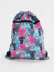 Лазурный школьный мешок для обуви коты и кошки, 44 х 34 см