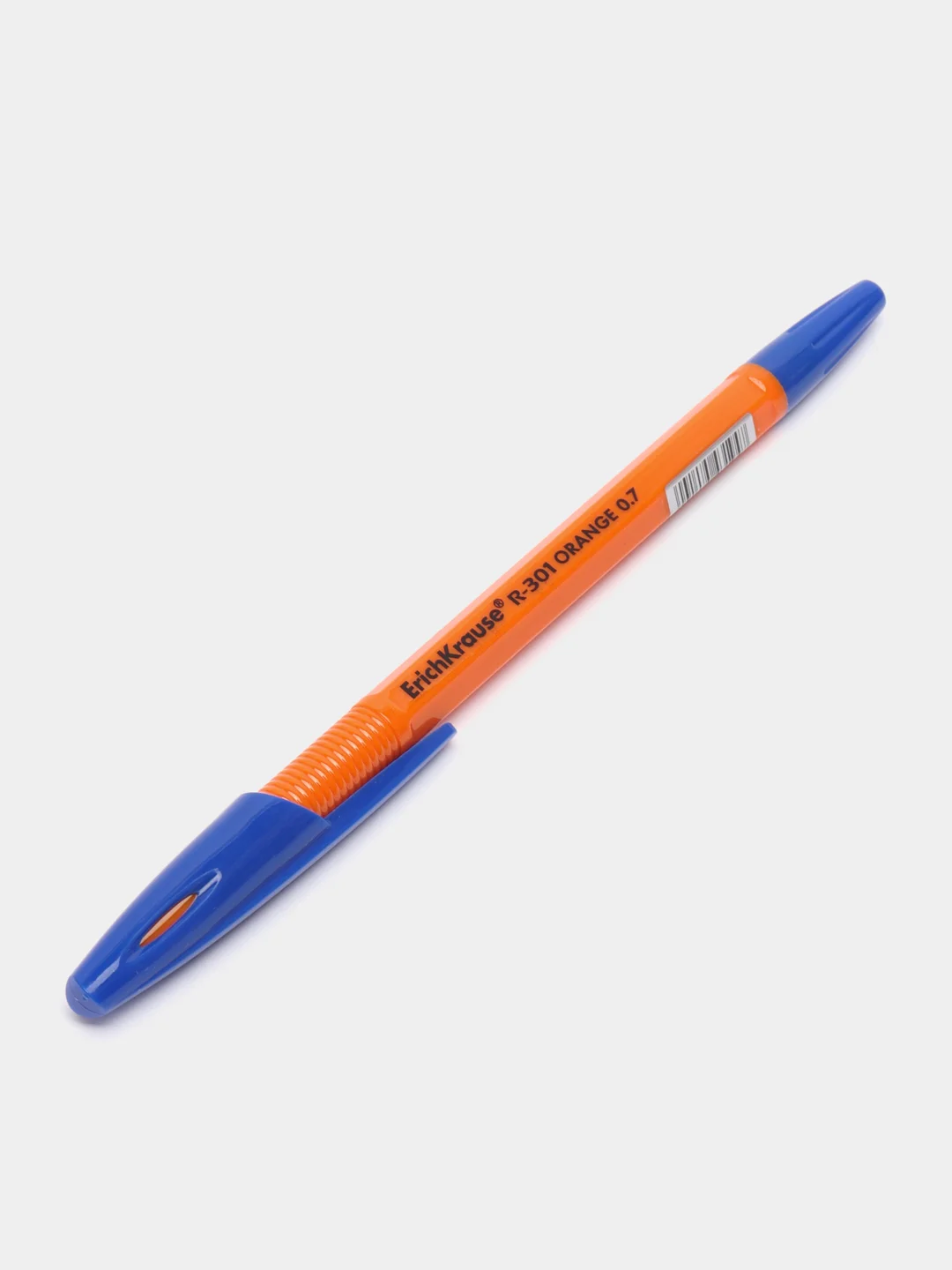 Оранжевый ручка шариковая ErichKrause R-301 ORANGE 0.7, цвет чернил синий