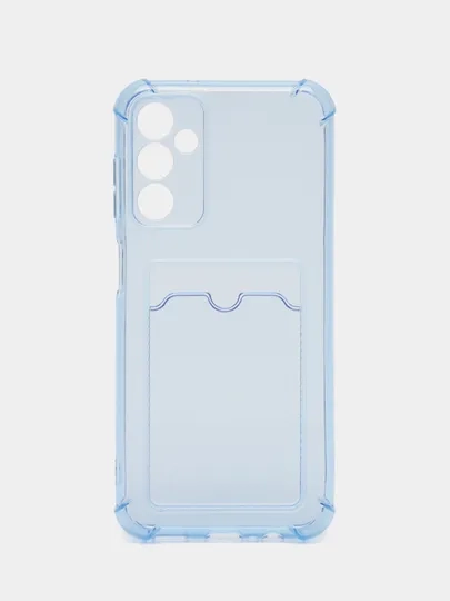 Чехол для Samsung Galaxy M14 5G (Самсунг Галакси М14 5Г) прозрачный, с отсеком для карт