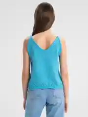 Желтый майка, топ с ажурной каймой