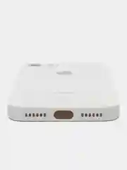 Белый чехол силиконовый для iPhone 7 / 8 / 11 / 12 / 13 / 14 / Plus / Pro Max, со стеклянной панелью