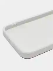 Белый чехол силиконовый для iPhone 7 / 8 / 11 / 12 / 13 / 14 / Plus / Pro Max, со стеклянной панелью