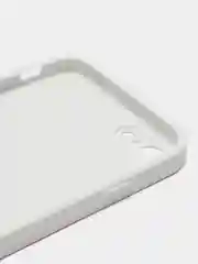 Белый чехол силиконовый для iPhone 7 / 8 / 11 / 12 / 13 / 14 / Plus / Pro Max, со стеклянной панелью