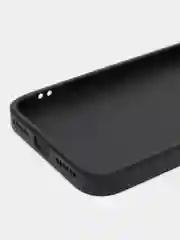 Черный чехол силиконовый для iPhone 7 / 8 / 11 / 12 / 13 / 14 / Plus / Pro Max, со стеклянной панелью