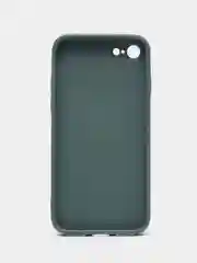 Зеленый чехол силиконовый для iPhone 7 / 8 / 11 / 12 / 13 / 14 / Plus / Pro Max, со стеклянной панелью