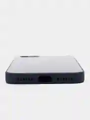 Синий чехол силиконовый для iPhone 7 / 8 / 11 / 12 / 13 / 14 / Plus / Pro Max, со стеклянной панелью