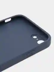 Синий чехол силиконовый для iPhone 7 / 8 / 11 / 12 / 13 / 14 / Plus / Pro Max, со стеклянной панелью