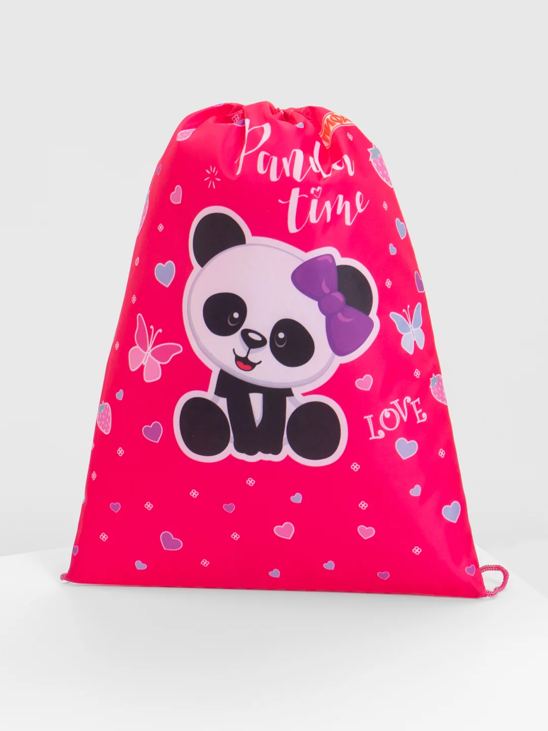 Сумка для сменной обуви, мешок для сменки Пифагор, 1 отделение, Panda time, 271601