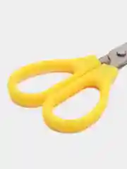 Горчичный ножницы детские пластиковые с футляром