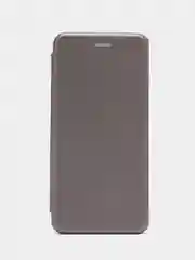 Серебряный чехол-книжка для Infinix Hot 30i, Инфиникс Хот 30Ай