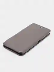 Серебряный чехол-книжка для Infinix Hot 30i, Инфиникс Хот 30Ай
