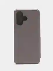 Серебряный чехол-книжка для Infinix Hot 30i, Инфиникс Хот 30Ай
