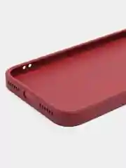 Багровый чехол силиконовый для iPhone 7 / 8 / 11 / 12 / 13 / 14 / Plus / Pro Max, со стеклянной панелью