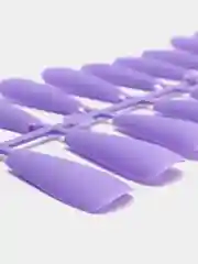 Фиолетовый длинные накладные ногти-типсы с клеем