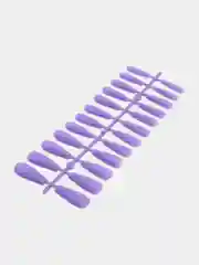 Фиолетовый длинные накладные ногти-типсы с клеем