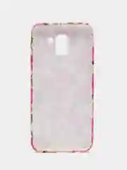 Кораллово-розовый силиконовый чехол с рисунком на Samsung A31/A51/A50/A50s/A30s/S8/S9/S10/S10e/lite/Plus