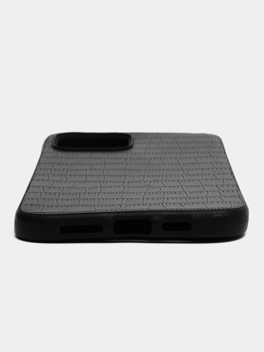 Тёмно-серый чехол из эко кожи для iPhone 11 Pro Max, 6, 6s, 7+, 8+, XR