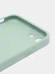 Мятный чехол силиконовый для iPhone 7 / 8 / 11 / 12 / 13 / 14 / Plus / Pro Max, со стеклянной панелью