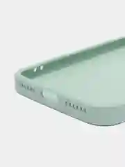 Мятный чехол силиконовый для iPhone 7 / 8 / 11 / 12 / 13 / 14 / Plus / Pro Max, со стеклянной панелью