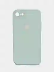 Мятный чехол силиконовый для iPhone 7 / 8 / 11 / 12 / 13 / 14 / Plus / Pro Max, со стеклянной панелью