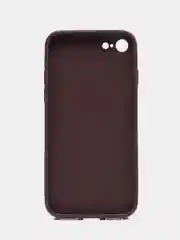 Тёмно-бордовый чехол силиконовый для iPhone 7 / 8 / 11 / 12 / 13 / 14 / Plus / Pro Max, со стеклянной панелью
