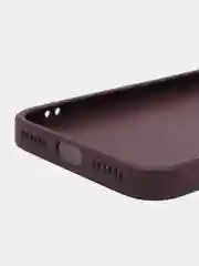 Тёмно-бордовый чехол силиконовый для iPhone 7 / 8 / 11 / 12 / 13 / 14 / Plus / Pro Max, со стеклянной панелью