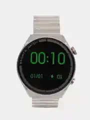 Серебряный умные часы Smart Watch DT3 Max Ultra, круглые