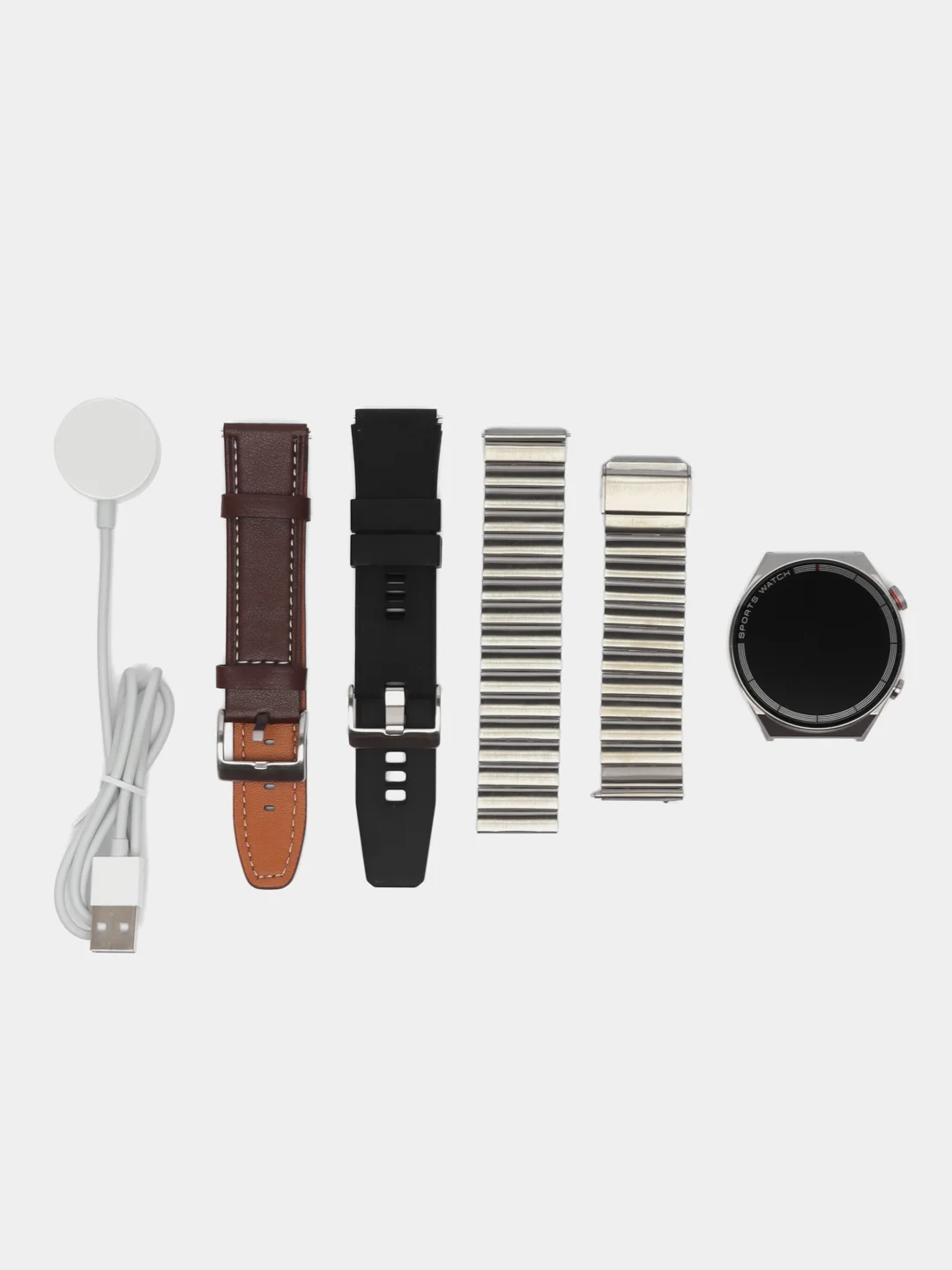 Серебряный умные часы Smart Watch DT3 Max Ultra, круглые