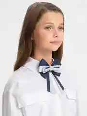 Синий воротник-галстук на блузку, галстук, бабочка, воротник,школа, длядевочек