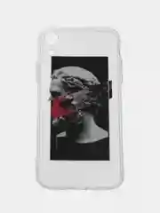 Лавандовый чехол для iPhone "Арт", на айфон 6s 7/8 Plus/Xs/XR/SE2/11/12/12 pro презент