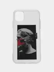 Лавандовый чехол для iPhone "Арт", на айфон 6s 7/8 Plus/Xs/XR/SE2/11/12/12 pro презент