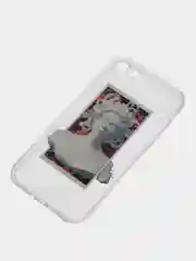 Серебряный чехол для iPhone "Арт", на айфон 6s 7/8 Plus/Xs/XR/SE2/11/12/12 pro презент