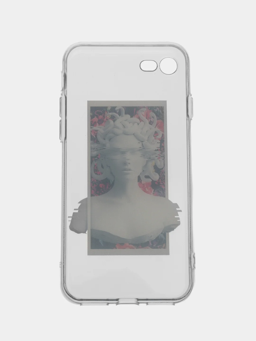 Серебряный чехол для iPhone "Арт", на айфон 6s 7/8 Plus/Xs/XR/SE2/11/12/12 pro презент