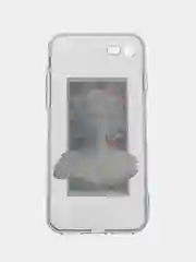 Серебряный чехол для iPhone "Арт", на айфон 6s 7/8 Plus/Xs/XR/SE2/11/12/12 pro презент