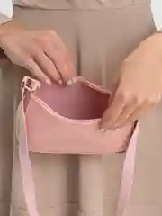 Белый сумка-багет на плечо