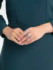 Фиолетовый набор колец со змеями, на Новый Год, год Змеи