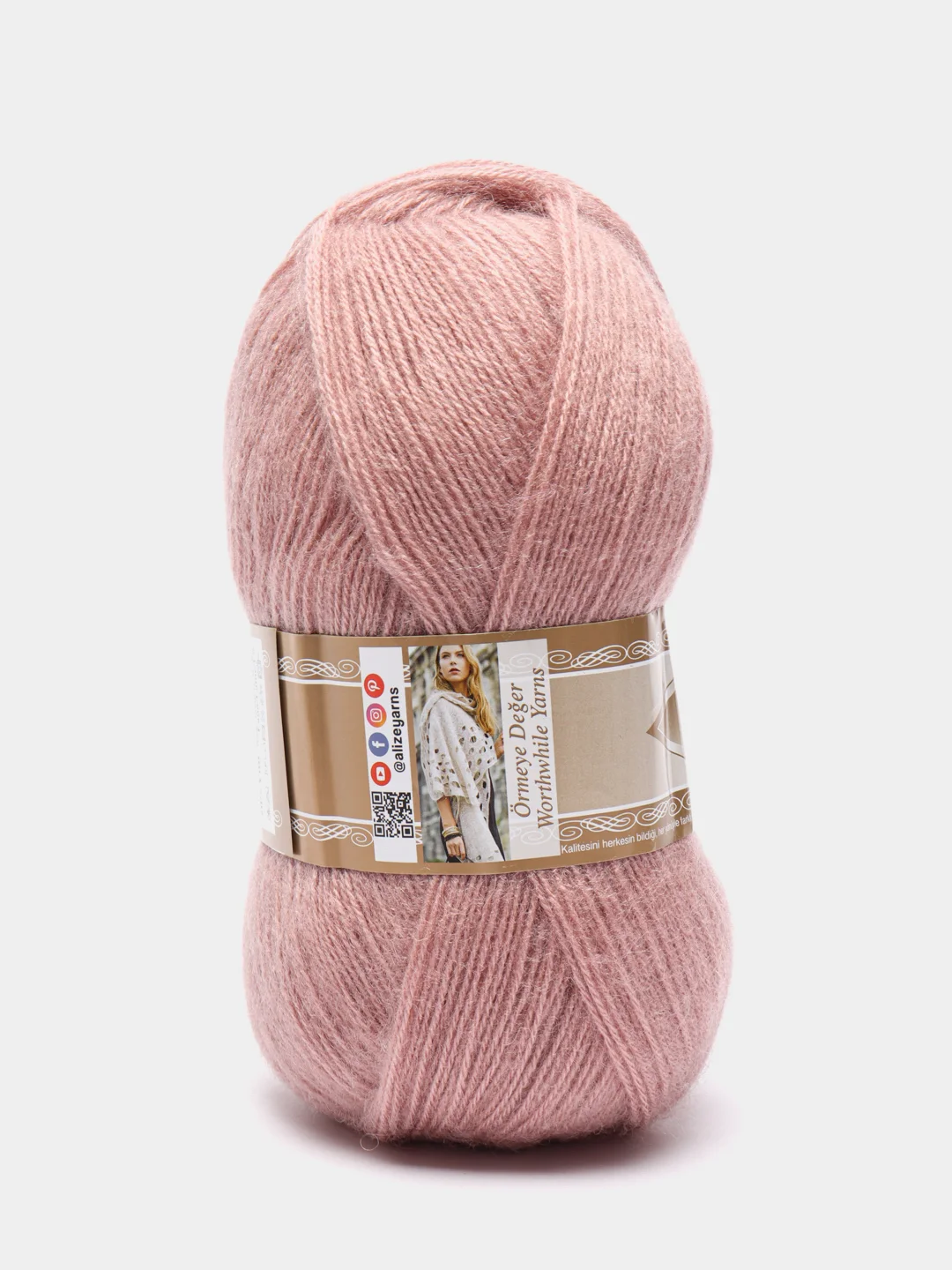 Розовый пряжа Alize Angora Gold 20% Шерсть 80% Акрил 100г 550м (часть 2)