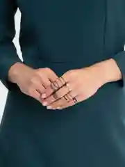Серебряный набор колец, разные виды