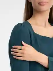 Серебряный кольцо женское, с камнем, тонкое