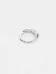 Серебряный кольцо женское, с камнем, тонкое