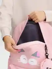 Розовый рюкзак школьный, унисекс