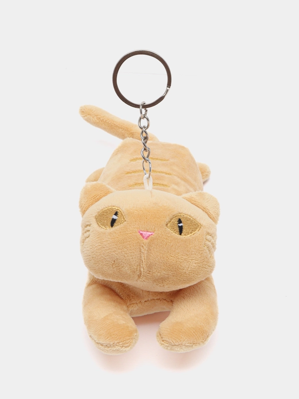 Мягкая игрушка-брелок "Кот-батон", длинный, на рюкзак, 15 см