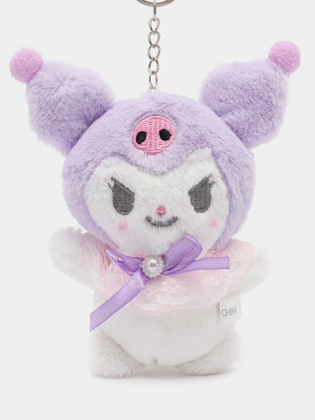 Сиреневый куроми Kuromi мягкая игрушка-брелок, 14 см, 2 цвета