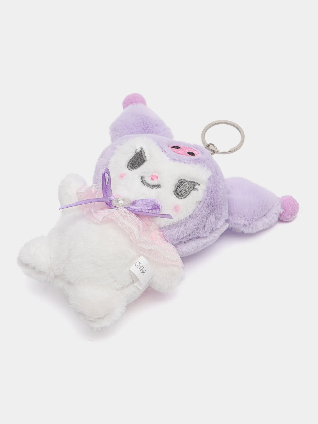 Сиреневый куроми Kuromi мягкая игрушка-брелок, 14 см, 2 цвета